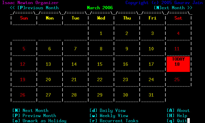 Monthly View