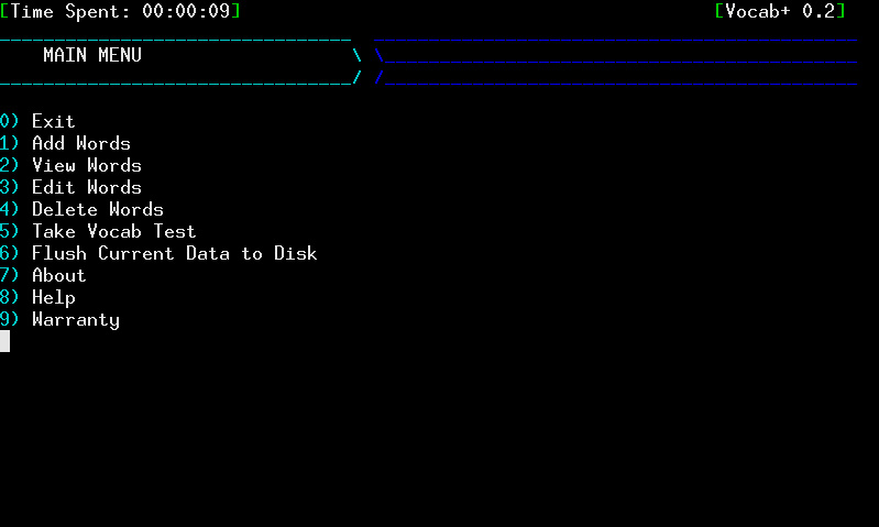 Main Menu