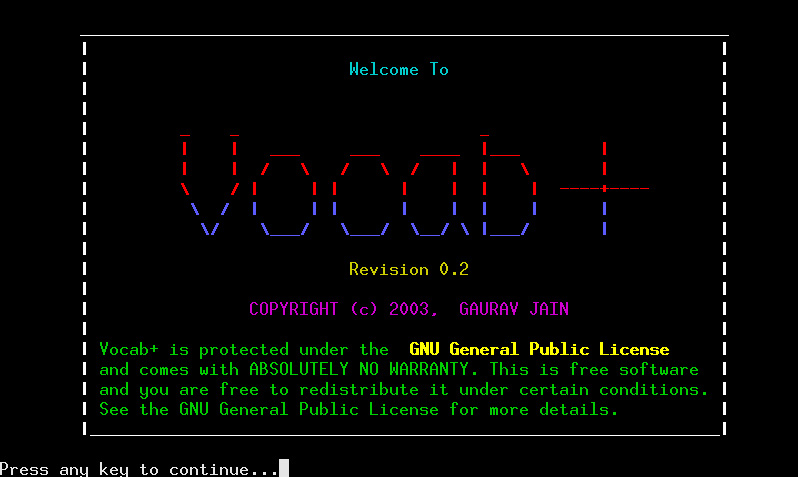Welcome Screen
